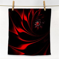 Abstract Curve Dark Flame Pattern Face Towel by Nexatart