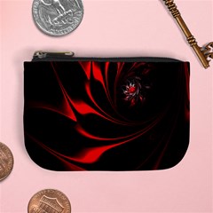 Abstract Curve Dark Flame Pattern Mini Coin Purses by Nexatart