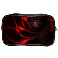 Abstract Curve Dark Flame Pattern Toiletries Bags by Nexatart