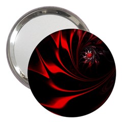 Abstract Curve Dark Flame Pattern 3  Handbag Mirrors by Nexatart