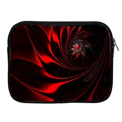 Abstract Curve Dark Flame Pattern Apple Ipad 2/3/4 Zipper Cases by Nexatart