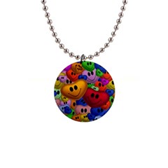 Heart Love Smile Smilie Button Necklaces by Nexatart