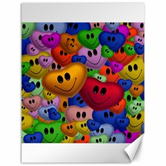 Heart Love Smile Smilie Canvas 12  X 16   by Nexatart