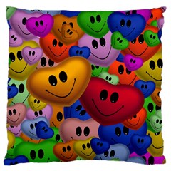 Heart Love Smile Smilie Large Cushion Case (one Side) by Nexatart