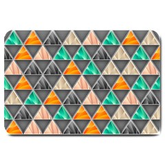 Abstract Geometric Triangle Shape Large Doormat  by Nexatart