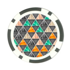 Abstract Geometric Triangle Shape Poker Chip Card Guard by Nexatart