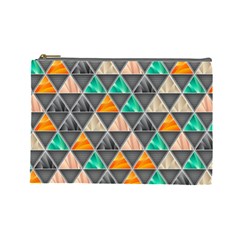 Abstract Geometric Triangle Shape Cosmetic Bag (large) 