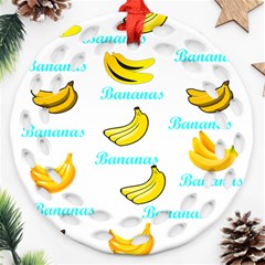 Bananas Ornament (round Filigree)