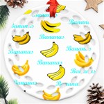 Bananas Round Filigree Ornament (Two Sides) Front