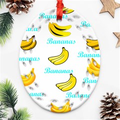 Bananas Oval Filigree Ornament (two Sides)