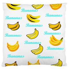 Bananas Large Flano Cushion Case (one Side)