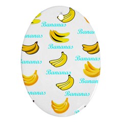 Bananas Oval Ornament (two Sides) by cypryanus