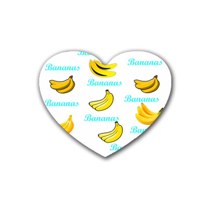 Bananas Heart Coaster (4 pack) 