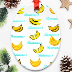 Bananas Oval Ornament (two Sides) by cypryanus