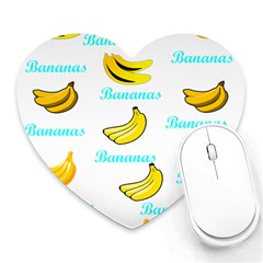 Bananas Heart Mousepads by cypryanus