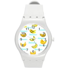 Bananas Round Plastic Sport Watch (m) by cypryanus