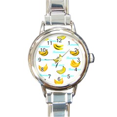 Bananas Round Italian Charm Watch by cypryanus