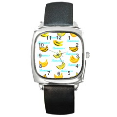 Bananas Square Metal Watch by cypryanus