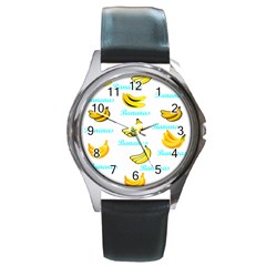 Bananas Round Metal Watch by cypryanus