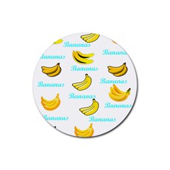 Bananas Rubber Round Coaster (4 Pack) 