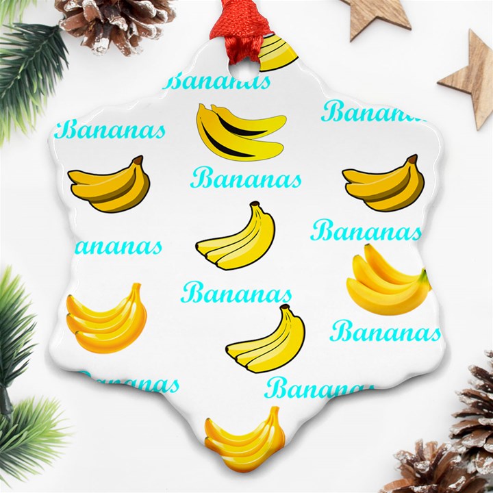 Bananas Ornament (Snowflake)