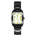 Bananas Stainless Steel Barrel Watch Front