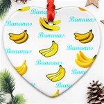 Bananas Ornament (Heart) Front