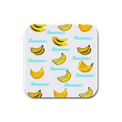 Bananas Rubber Square Coaster (4 Pack) 