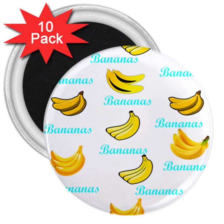 Bananas 3  Magnets (10 pack) 