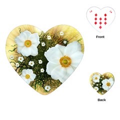 Summer Anemone Sylvestris Playing Cards (heart) 