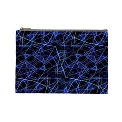 Galaxy Linear Pattern Cosmetic Bag (large)  by dflcprints