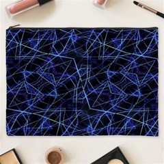 Galaxy Linear Pattern Cosmetic Bag (xxxl)  by dflcprints