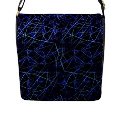 Galaxy Linear Pattern Flap Messenger Bag (l)  by dflcprints