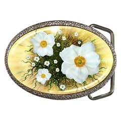 Summer Anemone Sylvestris Belt Buckles by Nexatart