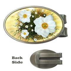 Summer Anemone Sylvestris Money Clips (oval)  by Nexatart