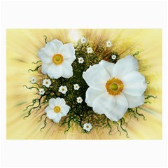 Summer Anemone Sylvestris Large Glasses Cloth (2-side) by Nexatart