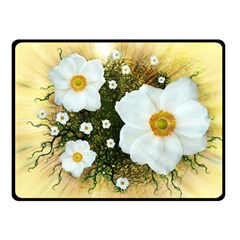 Summer Anemone Sylvestris Double Sided Fleece Blanket (small)  by Nexatart