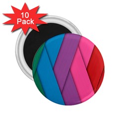 Abstract Background Colorful Strips 2 25  Magnets (10 Pack)  by Nexatart