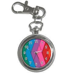 Abstract Background Colorful Strips Key Chain Watches by Nexatart