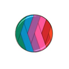 Abstract Background Colorful Strips Hat Clip Ball Marker by Nexatart