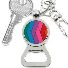 Abstract Background Colorful Strips Bottle Opener Key Chains by Nexatart