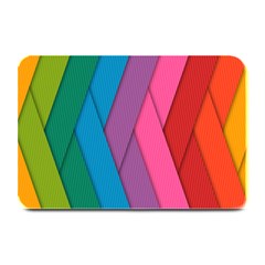 Abstract Background Colorful Strips Plate Mats by Nexatart