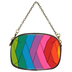 Abstract Background Colorful Strips Chain Purses (one Side)  by Nexatart