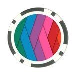 Abstract Background Colorful Strips Poker Chip Card Guard (10 pack) Front