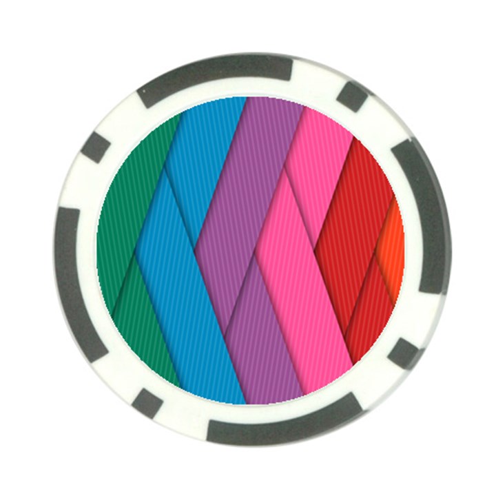 Abstract Background Colorful Strips Poker Chip Card Guard (10 pack)