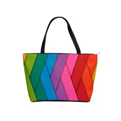 Abstract Background Colorful Strips Shoulder Handbags by Nexatart