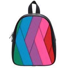 Abstract Background Colorful Strips School Bag (small) by Nexatart