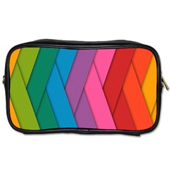 Abstract Background Colorful Strips Toiletries Bags 2-side by Nexatart