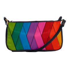 Abstract Background Colorful Strips Shoulder Clutch Bags by Nexatart