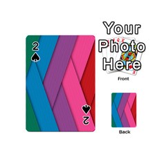 Abstract Background Colorful Strips Playing Cards 54 (mini)  by Nexatart